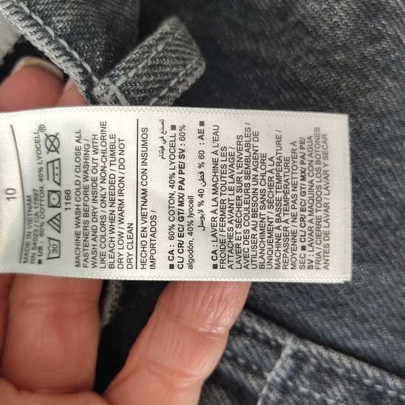 Old Navy Drapey Denim Mid Rise Size 10 Midi Denim Skirt Split Front - Picture 6 of 6